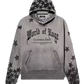 World of rage leather star hoodie